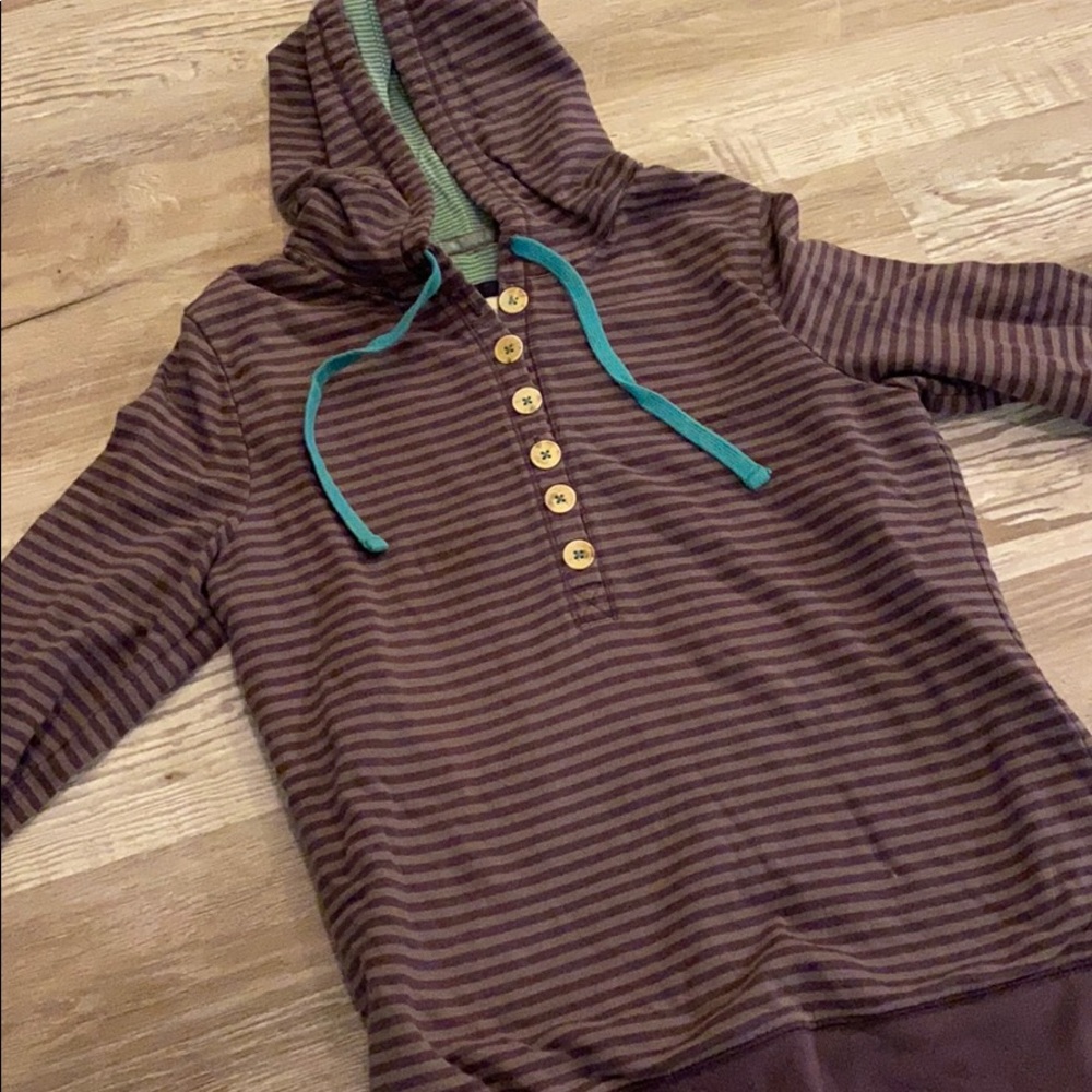 Boden women’s purple hooded sweatshirt